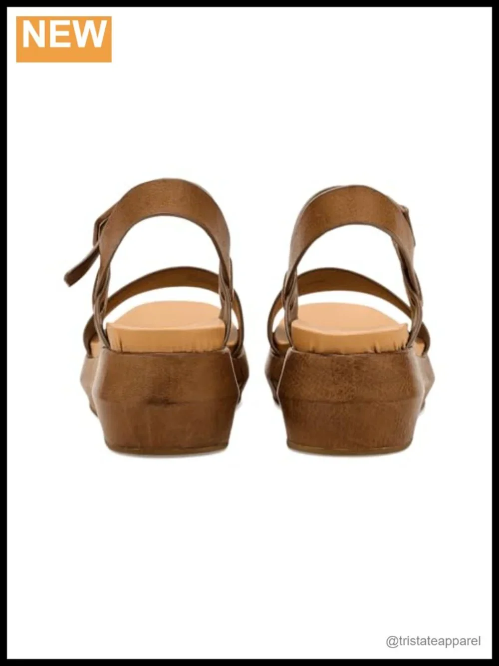 Hand-finished full grain leather platform heel sandal
